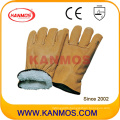 Cowhide Grain Industrial Leather Full Boa Lining Winter Safety Work Glove (12305)